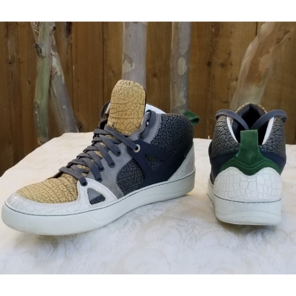 Auth Lanvin Paris high top sneakers tennis shoes - Picture 4 of 16